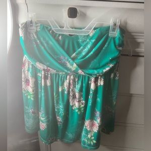 Blue Green sleeveless Torrid blouse